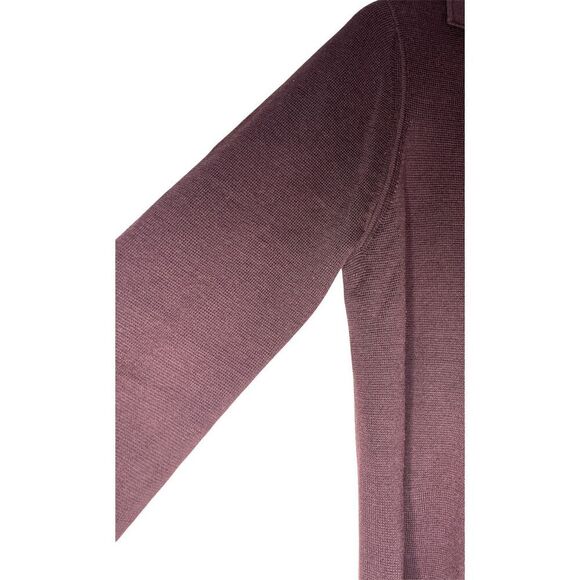 Eileen Fisher Women Biker Jacket Silk Blend Burgundy Knit Cardigan Sz: L - Picture 2 of 5